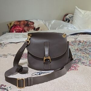 D&B Taupe Reese Crossbody Bag with Gold Hardware In Beautiful Condition.